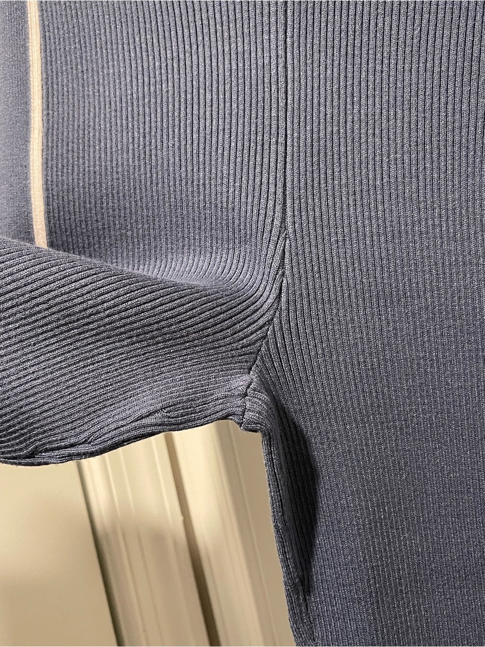 Alo Yoga Ribbed Sweater Knit Highline Flare Pant Size XS Bluestone/White - Picture 10 of 13